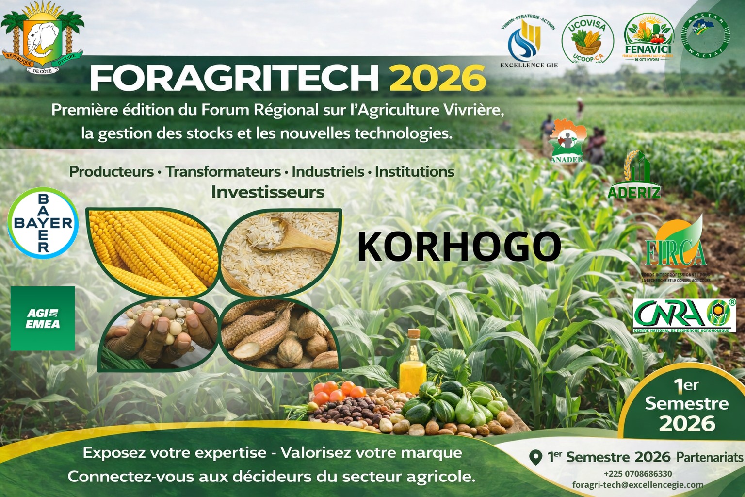 Champ agricole en Côte d'Ivoire